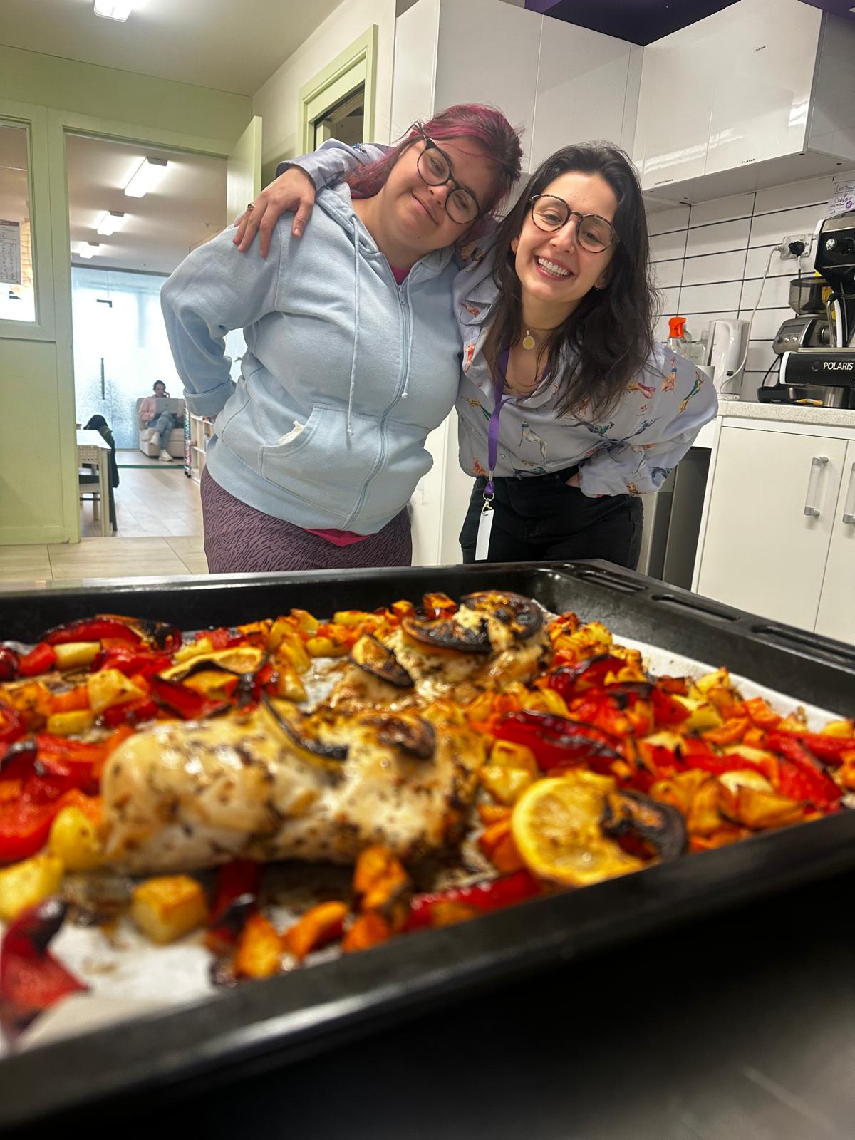 Participants sharing a meal together at the YAY Today cooking club