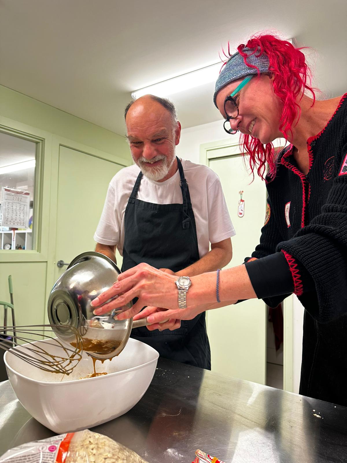 Participants cooking together at the YAY Today cooking club, photo 3