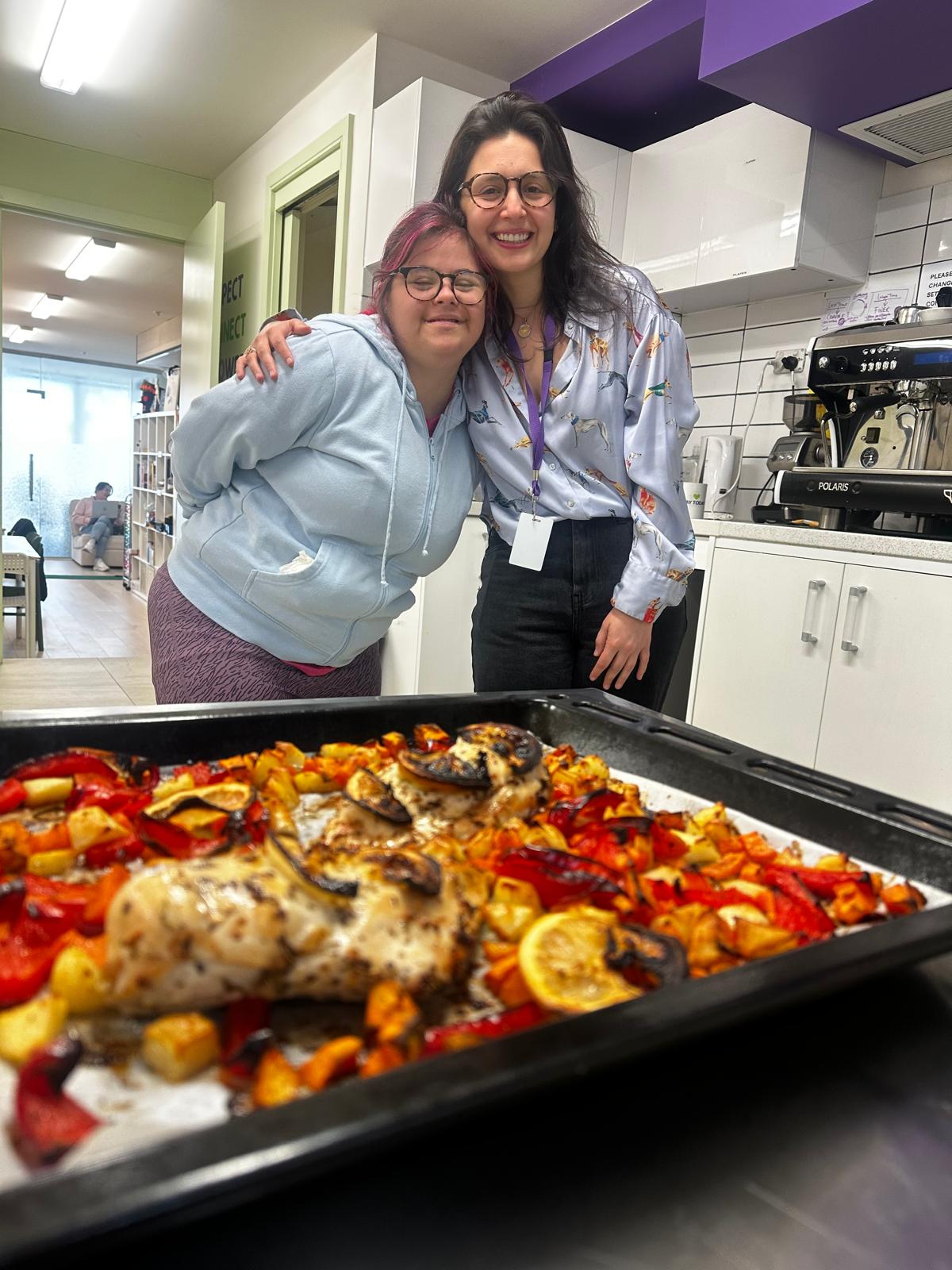 Participants cooking together at the YAY Today cooking club, photo 4