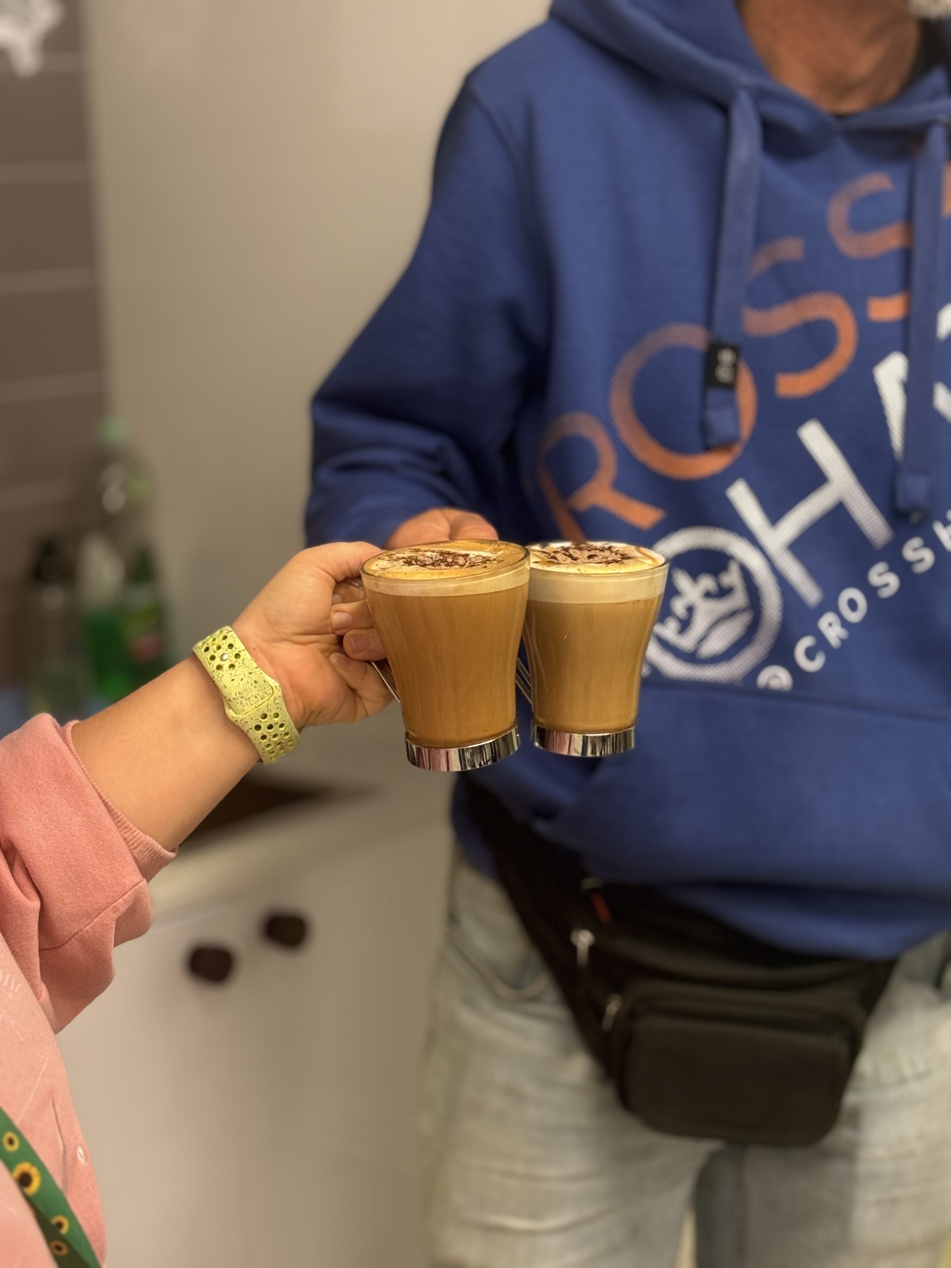A participant learning barista skills at YAY Today